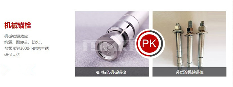 曼卡特重型高強后擴底螺栓產品