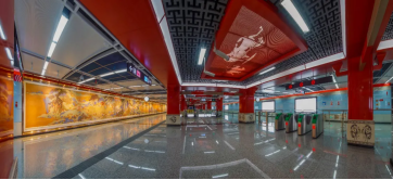 太平園地鐵站&ldquo;銀杏扶梯